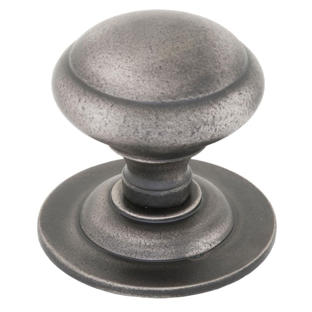 This is an image of From The Anvil - Antique Pewter Round Centre Door Knob available to order from T.H Wiggans Architectural Ironmongery in Kendal, quick delivery and discounted prices.