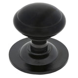 This is an image of From The Anvil - Black Round Centre Door Knob available to order from T.H Wiggans Architectural Ironmongery in Kendal, quick delivery and discounted prices.