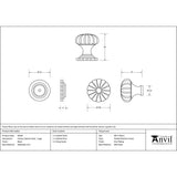 This is an image showing From The Anvil - Black Flower Cabinet Knob - Large available from trade door handles, quick delivery and discounted prices