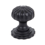This is an image showing From The Anvil - Black Flower Cabinet Knob - Large available from T.H Wiggans Architectural Ironmongery in Kendal, quick delivery and discounted prices