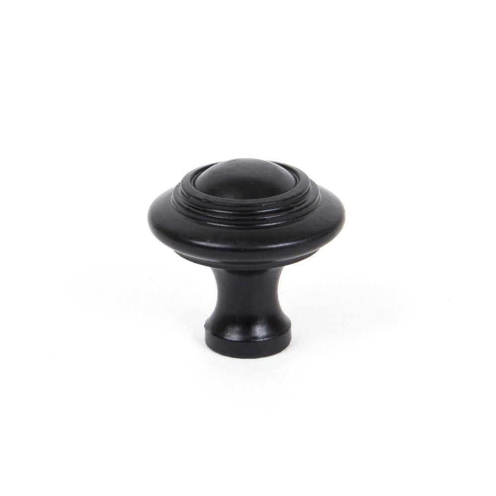 This is an image showing From The Anvil - Black Ringed Cabinet Knob - Large available from T.H Wiggans Architectural Ironmongery in Kendal, quick delivery and discounted prices