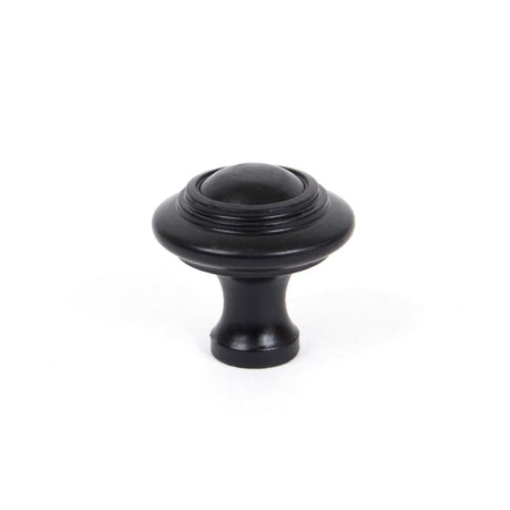 This is an image showing From The Anvil - Black Ringed Cabinet Knob - Large available from T.H Wiggans Architectural Ironmongery in Kendal, quick delivery and discounted prices