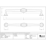 This is an image showing From The Anvil - Natural Smooth 10" Hammered D Handle available from trade door handles, quick delivery and discounted prices