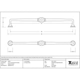 This is an image showing From The Anvil - Natural Smooth 13 1/2" Hammered D Handle available from trade door handles, quick delivery and discounted prices