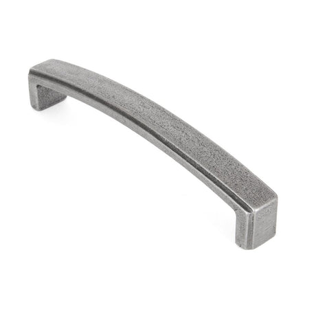 This is an image showing From The Anvil - Natural Smooth 5 1/2" Ribbed Pull Handle available from T.H Wiggans Architectural Ironmongery in Kendal, quick delivery and discounted prices