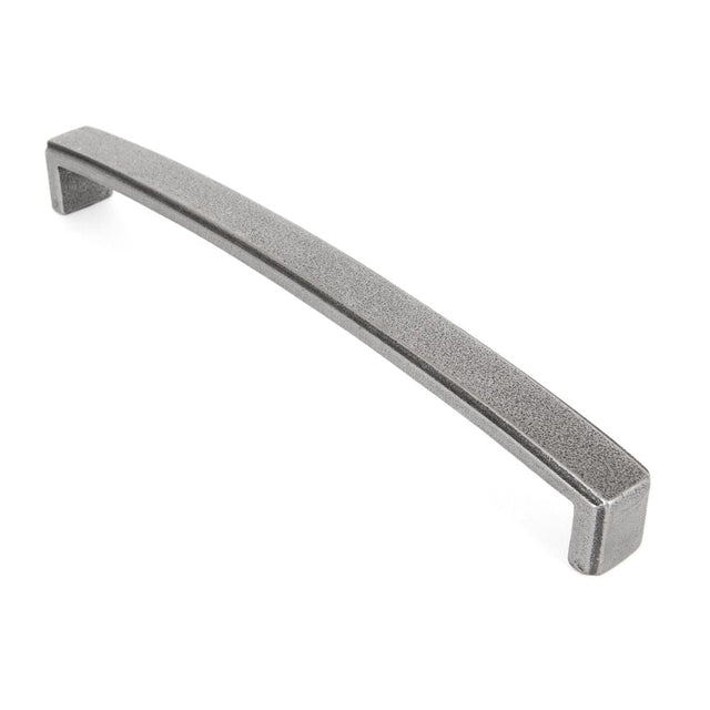 This is an image showing From The Anvil - Natural Smooth 9" Ribbed Pull Handle available from T.H Wiggans Architectural Ironmongery in Kendal, quick delivery and discounted prices