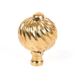 This is an image showing From The Anvil - Polished Brass Spiral Cabinet Knob - Small available from T.H Wiggans Architectural Ironmongery in Kendal, quick delivery and discounted prices