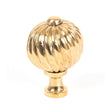 This is an image showing From The Anvil - Polished Brass Spiral Cabinet Knob - Medium available from T.H Wiggans Architectural Ironmongery in Kendal, quick delivery and discounted prices