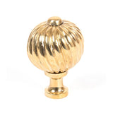 This is an image showing From The Anvil - Polished Brass Spiral Cabinet Knob - Medium available from T.H Wiggans Architectural Ironmongery in Kendal, quick delivery and discounted prices