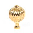 This is an image showing From The Anvil - Polished Brass Spiral Cabinet Knob - Large available from T.H Wiggans Architectural Ironmongery in Kendal, quick delivery and discounted prices