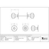 This is an image showing From The Anvil - Natural Smooth Flower Mortice Knob Set available from trade door handles, quick delivery and discounted prices