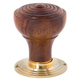 This is an image showing From The Anvil - Rosewood Ringed Mortice/Rim Knob Set available from trade door handles, quick delivery and discounted prices