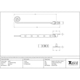 This is an image showing From The Anvil - Aged Brass 12" Monkeytail Stay available from T.H Wiggans Architectural Ironmongery in Kendal, quick delivery and discounted prices