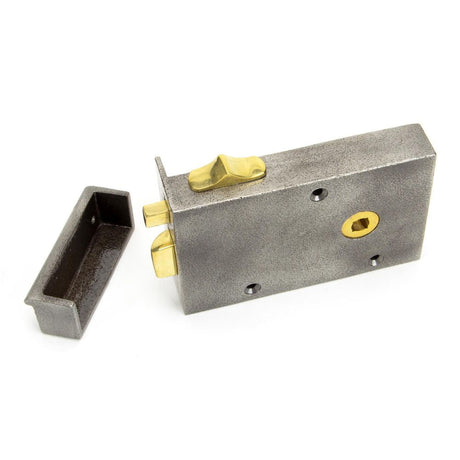 This is an image showing From The Anvil - Iron Right Hand Bathroom Latch available from T.H Wiggans Architectural Ironmongery in Kendal, quick delivery and discounted prices