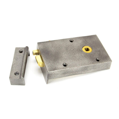 This is an image showing From The Anvil - Iron Right Hand Bathroom Latch available from T.H Wiggans Architectural Ironmongery in Kendal, quick delivery and discounted prices
