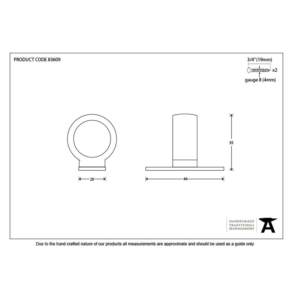 This is an image showing From The Anvil - Polished Brass Sash Eye Lift available from T.H Wiggans Architectural Ironmongery in Kendal, quick delivery and discounted prices