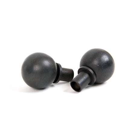This is an image showing From The Anvil - Beeswax Ball Curtain Finial (pair) available from T.H Wiggans Architectural Ironmongery in Kendal, quick delivery and discounted prices