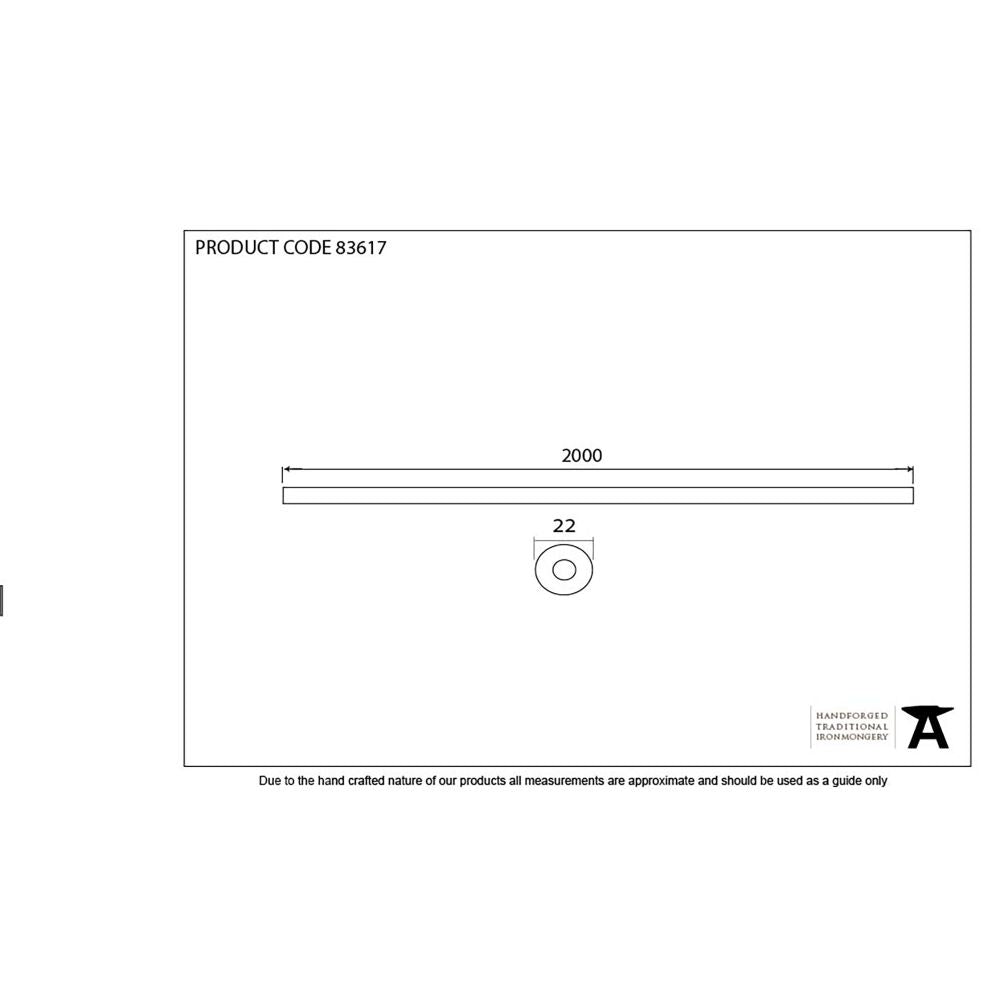 This is an image showing From The Anvil - Beeswax 2m Curtain Pole available from trade door handles, quick delivery and discounted prices