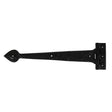 This is an image showing From The Anvil - Black Textured 16" Cast T Hinge (pair) available from T.H Wiggans Architectural Ironmongery in Kendal, quick delivery and discounted prices