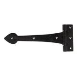 This is an image showing From The Anvil - Black Smooth 10 1/2" Cast T Hinge (pair) available from T.H Wiggans Architectural Ironmongery in Kendal, quick delivery and discounted prices