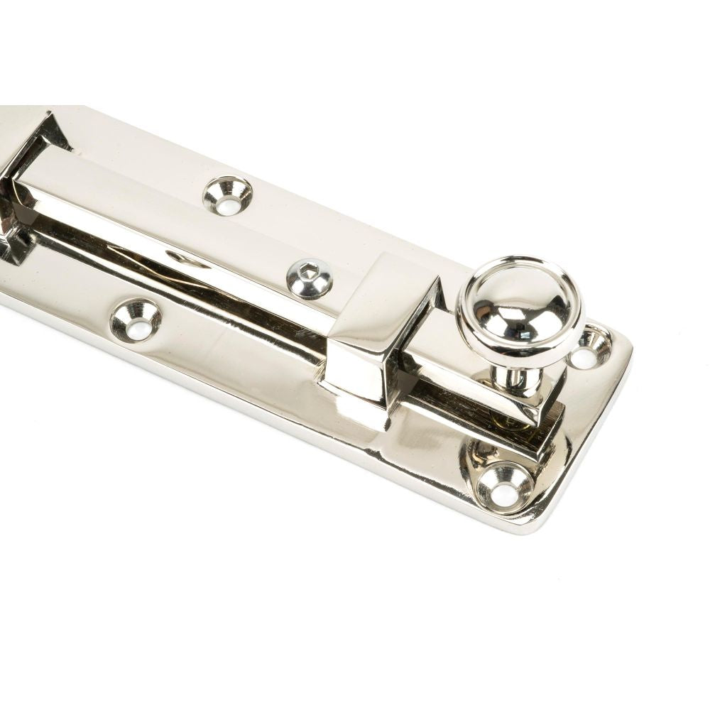 This is an image showing From The Anvil - Polished Nickel 6" Universal Bolt available from trade door handles, quick delivery and discounted prices