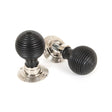 This is an image of From The Anvil - Ebony and PN Beehive Mortice/Rim Knob Set available to order from T.H Wiggans Architectural Ironmongery in Kendal, quick delivery and discounted prices.