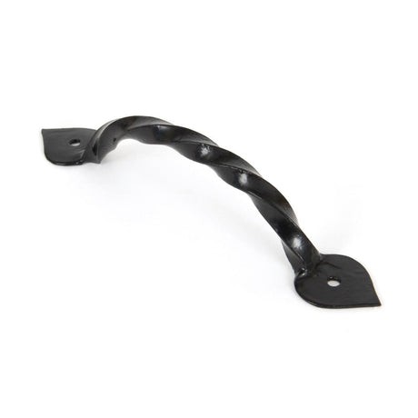 This is an image showing From The Anvil - Black 7" Twist Pull Handle available from T.H Wiggans Architectural Ironmongery in Kendal, quick delivery and discounted prices