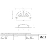 This is an image showing From The Anvil - Beeswax 3" Flower Drawer Pull available from trade door handles, quick delivery and discounted prices