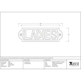 This is an image showing From The Anvil - Antique Pewter Ladies Sign available from trade door handles, quick delivery and discounted prices