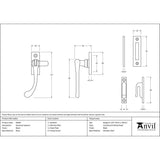 This is an image showing From The Anvil - Black Peardrop Fastener available from T.H Wiggans Architectural Ironmongery in Kendal, quick delivery and discounted prices