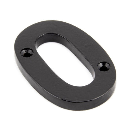 This is an image of From The Anvil - Black Numeral 0 available to order from T.H Wiggans Architectural Ironmongery in Kendal, quick delivery and discounted prices.