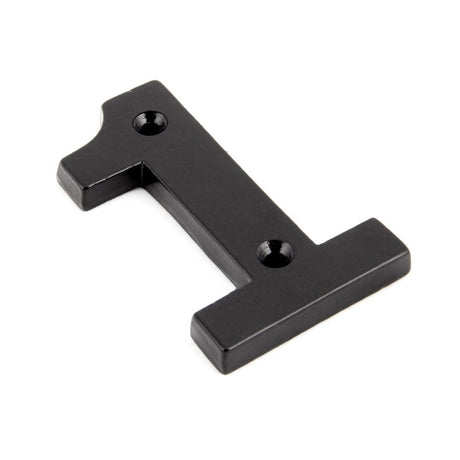 This is an image of From The Anvil - Black Numeral 1 available to order from T.H Wiggans Architectural Ironmongery in Kendal, quick delivery and discounted prices.