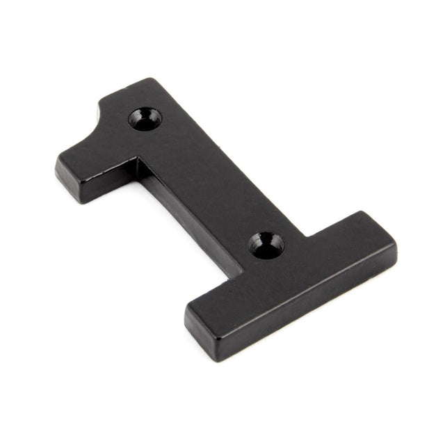 This is an image of From The Anvil - Black Numeral 1 available to order from T.H Wiggans Architectural Ironmongery in Kendal, quick delivery and discounted prices.