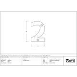 This is an image showing From The Anvil - Black Numeral 2 available from trade door handles, quick delivery and discounted prices