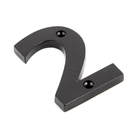 This is an image of From The Anvil - Black Numeral 2 available to order from T.H Wiggans Architectural Ironmongery in Kendal, quick delivery and discounted prices.