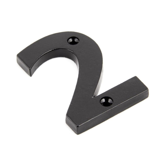 This is an image of From The Anvil - Black Numeral 2 available to order from T.H Wiggans Architectural Ironmongery in Kendal, quick delivery and discounted prices.