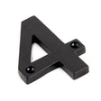 This is an image of From The Anvil - Black Numeral 4 available to order from T.H Wiggans Architectural Ironmongery in Kendal, quick delivery and discounted prices.