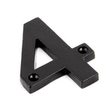 This is an image of From The Anvil - Black Numeral 4 available to order from T.H Wiggans Architectural Ironmongery in Kendal, quick delivery and discounted prices.