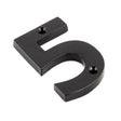 This is an image of From The Anvil - Black Numeral 5 available to order from T.H Wiggans Architectural Ironmongery in Kendal, quick delivery and discounted prices.