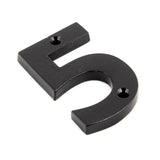 This is an image of From The Anvil - Black Numeral 5 available to order from T.H Wiggans Architectural Ironmongery in Kendal, quick delivery and discounted prices.