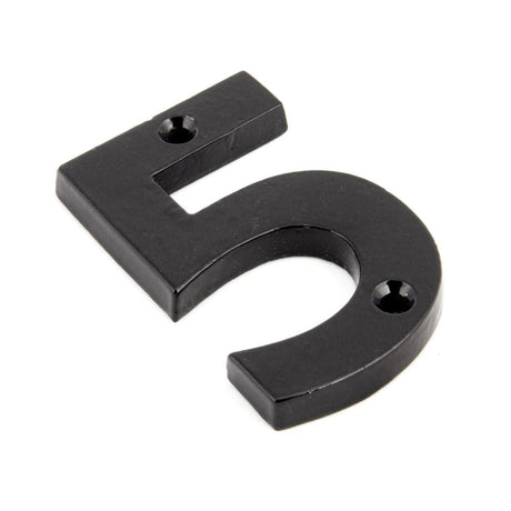 This is an image of From The Anvil - Black Numeral 5 available to order from T.H Wiggans Architectural Ironmongery in Kendal, quick delivery and discounted prices.