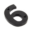 This is an image of From The Anvil - Black Numeral 6 available to order from T.H Wiggans Architectural Ironmongery in Kendal, quick delivery and discounted prices.