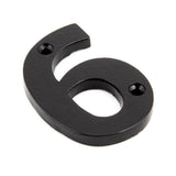 This is an image of From The Anvil - Black Numeral 6 available to order from T.H Wiggans Architectural Ironmongery in Kendal, quick delivery and discounted prices.