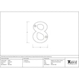 This is an image showing From The Anvil - Black Numeral 8 available from trade door handles, quick delivery and discounted prices