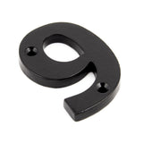 This is an image of From The Anvil - Black Numeral 9 available to order from T.H Wiggans Architectural Ironmongery in Kendal, quick delivery and discounted prices.