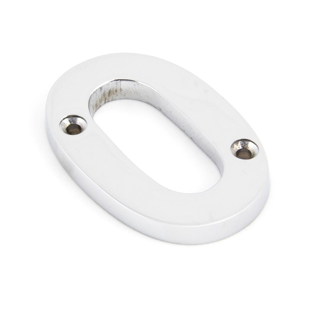 This is an image of From The Anvil - Polished Chrome Numeral 0 available to order from T.H Wiggans Architectural Ironmongery in Kendal, quick delivery and discounted prices.