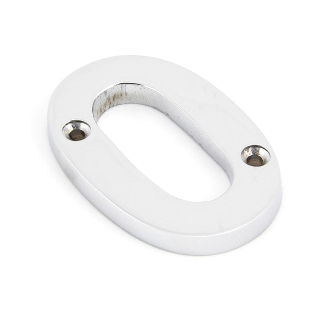 This is an image of From The Anvil - Polished Chrome Numeral 0 available to order from T.H Wiggans Architectural Ironmongery in Kendal, quick delivery and discounted prices.