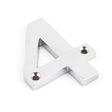 This is an image of From The Anvil - Polished Chrome Numeral 4 available to order from T.H Wiggans Architectural Ironmongery in Kendal, quick delivery and discounted prices.
