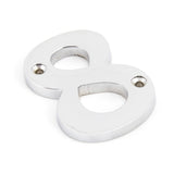 This is an image of From The Anvil - Polished Chrome Numeral 8 available to order from T.H Wiggans Architectural Ironmongery in Kendal, quick delivery and discounted prices.