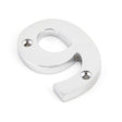 This is an image of From The Anvil - Polished Chrome Numeral 9 available to order from T.H Wiggans Architectural Ironmongery in Kendal, quick delivery and discounted prices.